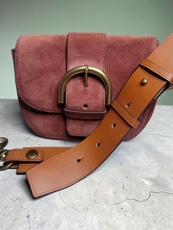 J. Crew Handbags - J.Crew Crossbody Buckle Bag in Italian Suede (Item J7204) NWT